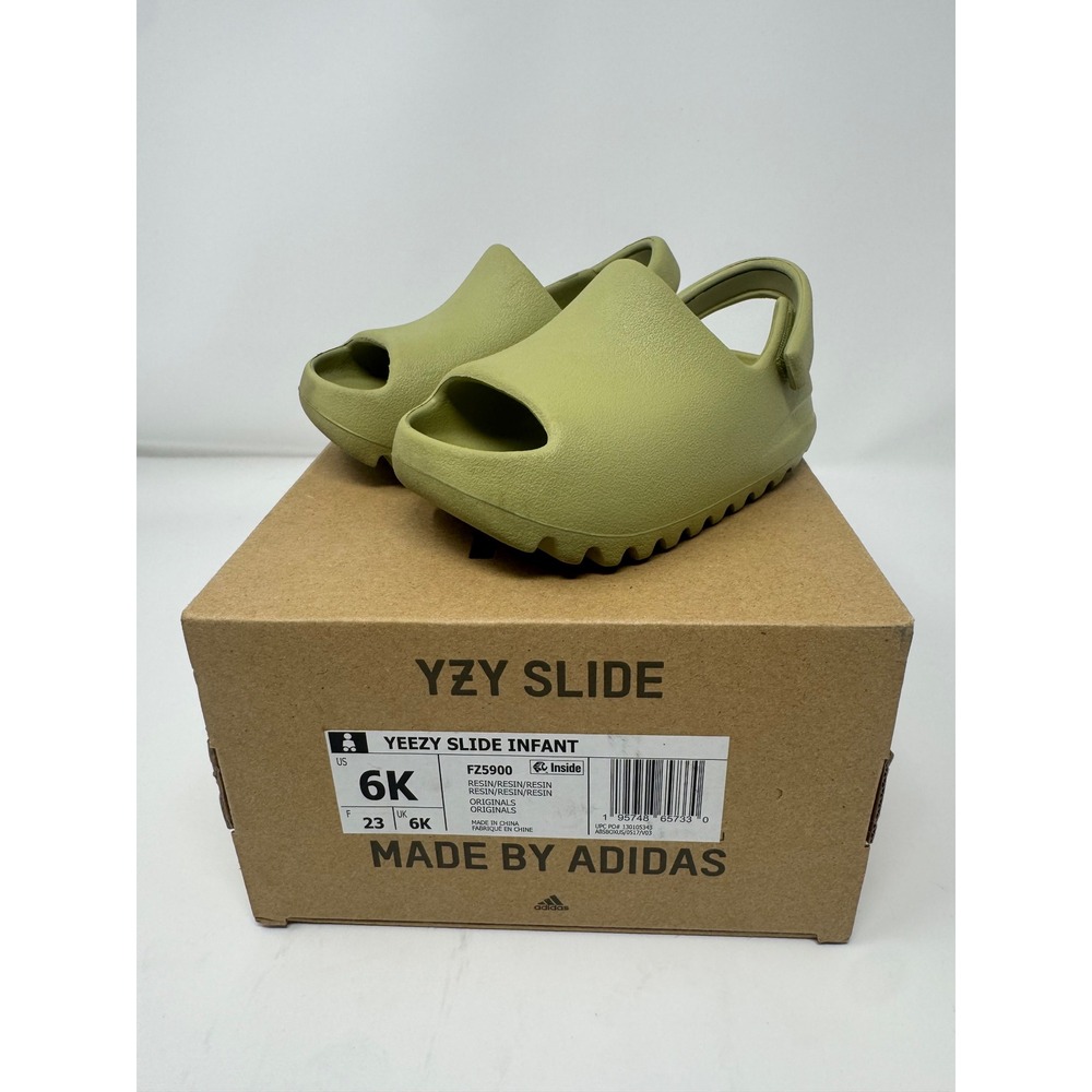 Adidas Yeezy Slide Infant Resin FZ5900 Green Kids Size 6K